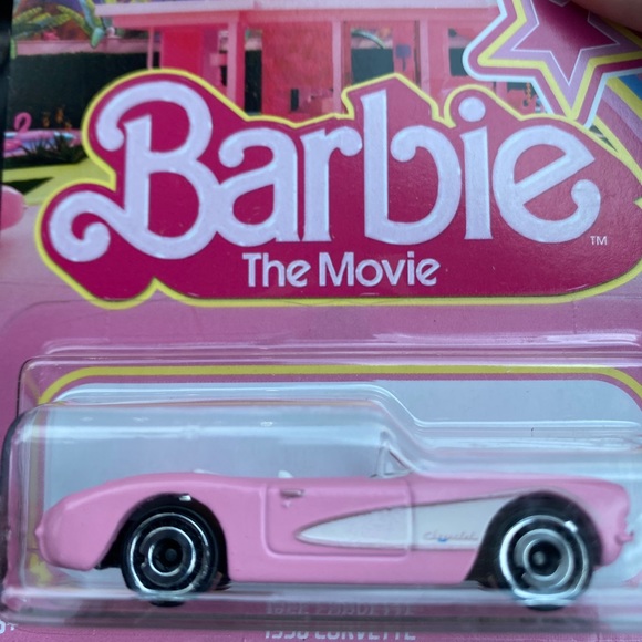 Hot Wheels 2023 Barbie  1956 CORVETTE BARBIE THE MOVIE NIP Pink Chevy Chevrolet - Picture 2 of 7